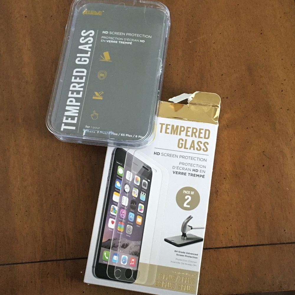 iWave Tempered Glass iPhone Screen Protector for 8 Plus, 7 Plus, 6 Plus, 6S Plus